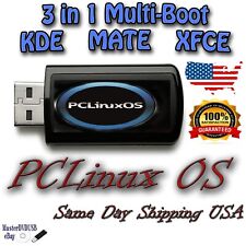 PC Linux OS 3-in-1 Boot USB - KDE, MATE, XFCE - 2023 Edition - Same Day Shipping picture