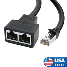 RJ45 Adapter 2 in 1 Ethernet LAN Network Splitter Patch Cable Extender Connector picture