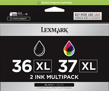 New Genuine Lexmark 36XL Black 37XL Color 2PK Ink Cartridges Bag picture