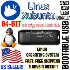 Linux Ubuntu Xubuntu 24.04 Long Term Support OS DVD or USB Live Boot NEW picture