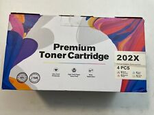 Premium Toner Cartridge 202X 4 pcs Black Cyan Magenta Yellow sealed New picture