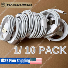 1/10x Bulk Lot USB Cable 3Ft/6Ft For iPhone 14 13 12 11 XR X 8 7 6 Fast Charger picture