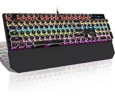 MageGee Typewriter Mechanical Gaming Keyboard, Retro Punk Round Keycaps picture