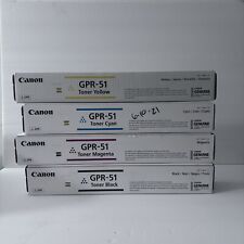 Genuine Canon GPR-51 SET Toner Cartridge Black Cyan Magenta Yellow picture