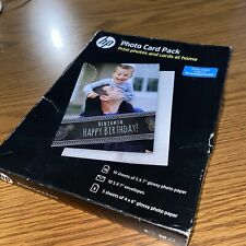 Genuine HP Photo Card Pack 10 Sheets 5 X 7 Glossy 10 New Envelopes & 5 4x6 Paper picture