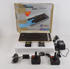 Atari 800XL Home Computer w/ Box, Cables, 2 Games & Joysticks WORKS See Video picture