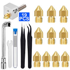 19Pcs 0.4mm MK8 Extruder 3D Printer Brass Nozzle Kits for Makerbot CR-10 Ender 3 picture