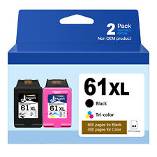 2 Pack 61XL Ink Cartridge Replaces For HP 61 ENVY 4500 4501 4502 4504 5530 5535 picture