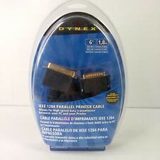 6' Parallel Printer Cable, High Speed Between PC & Printer DX-C101801 Dynex  NIB picture