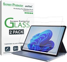 (2 Pack) amFilm Microsoft Surface Pro 8 (2021) Surface Pro X Tempered Glass  picture