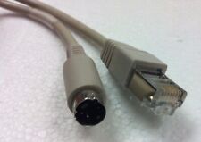 Lot of Two  RJ45 Ethernet Network Patch Cables to Mini DIN 4 M Male 5 Ft picture