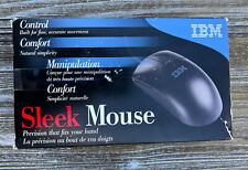Vintage IBM 2 Button PS2 Sleek Mouse 28L3673 Black New Open Box Rare picture