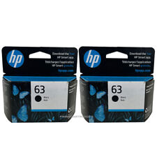 2 Black HP 63 Ink Cartridges New Genuine picture