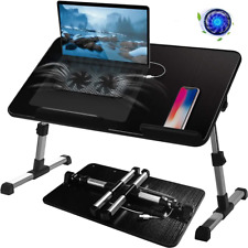 Adjustable Laptop Desk Table for Bed, Foldable Computer Stand [Large Size] Tilt picture