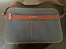 Samsonite Silhouette 4 Business Case Briefcase Navy Blue Vtg 1991 Travel Bag picture