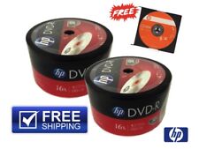 100-PACK 16X HP Logo Top Blank DVD-R DVDR Disc 4.7GB + 1 FREE HP-CD-RW Disc picture