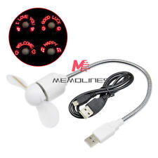 LED Fan Mini USB Powered Cooling Flashing Real Time Display Function Desk Fun picture