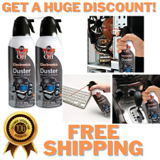 Dust Off Dust Disposable Pack Of 2 Compressed Gas Air Duster Cleaner 10 oz picture
