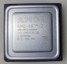 Vintage AMD K6 AMD-K6-2/450AHX 2.4V Core/3.3V Processor Collection/Gold picture