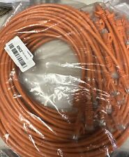 24 Pack Cat6 Ethernet Patch Cables 5ft Orange Gold Plate Pins Snagless NEW picture