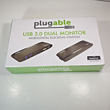 Plugable UD-3900H USB 3.0 Dual Monitor Horizontal Docking station Windows New picture