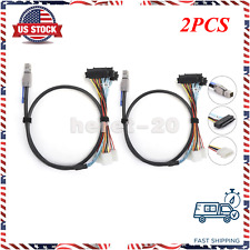 2PCS Mini SAS HD SFF-8644 to 4xSAS 29 Pin SFF-8482 With Power Server Data Cable picture