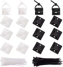 100PCS Cable Clips Self-Adhesive Cord Management Wire Holder Organizer Clamp picture