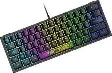 Mini Wired Gaming Keyboard RGB Backlit Anti-ghosting Mechanical Feel Portable picture