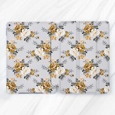 Gold Rose Vintage Flowers Case For iPad 10.2 Air 3 4 5 Pro 9.7 11 12.9 Mini picture