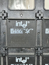 intel 486SX 25MHz  KU80486SX-25 CPU Vintage NOS in tray picture