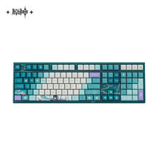 Official Genshin Impact Xiao PBT Mechanical Keyboard LED Wired 108 Keys Gift picture