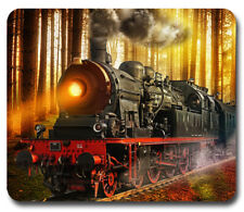Steam Locomotive Train at Night ~ Mouse Pad / Mousepad ~ Railway Collector Gift picture
