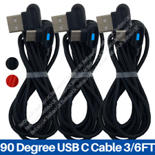 3 Pack Type C To USB A Cable 90 Degree Right Angle Fast Charger Cord For Samsung picture