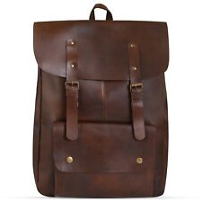 Handcrafted Leather Laptop Trekking Backpack picture