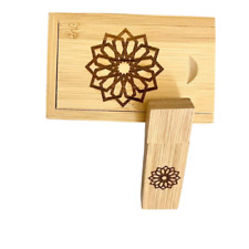 Wood USB Flash Drive Memory Storage and Wooden Box bamboo picture