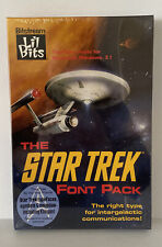 6-Vintage Bitstream The Star Trek Font Pack MS-DOS Windows 3.1 Computer NIB 1992 picture