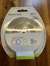 New Memorex Lightscribe CD-R 10 pk 52x 700 mbps 80 minute blank CD picture