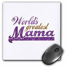 3dRose Worlds Greatest Mama - purple and gold text - Gifts for best moms - good picture