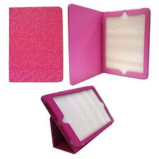 CASE FOR APPLE IPAD AIR HOT PINK DIAMOND BLING GLITTER PU LEATHER COVER picture