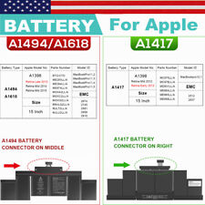 A1618丨A1417 Battery for Macbook Pro 15'' A1398 Late 2013 Mid 2012 2014 2015 picture
