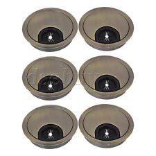 6PCS Zinc Alloy Wire Hole Parts for Desk Cable Cover 60mm Green Bronze picture