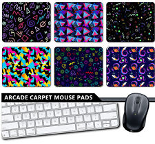 Retro Video Arcade Carpet #2 - Mouse Pad - 1980's Arcade Games Mousepad Gift picture