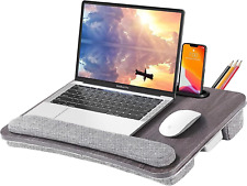 Lap Desk Laptop Bed Table: Fits up to 15.6 Inch Laptop Computer Lapdesk with Sof picture