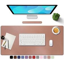 PU Leather Desk Pad with Suede Base, Multi-Color Non-Slip Mouse Pad, 36” x 17... picture