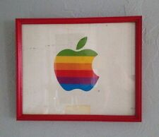 Apple Computers Framed Rainbow Wall Art Vintage 86' Japan Shipping Box Office picture