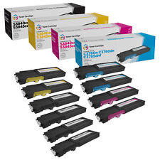 LD  10pk Comp Cartridge for Dell Toner C3760 C3765dnf Black Cyan Magenta Yellow picture