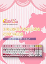 Akko Official Sailor Moon Tsukino Usagi 3108RF PBT Game Mechanical Keyboard Pink picture