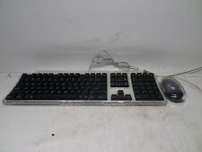 VINTAGE Apple Pro Keyboard Model M7803 Black Keys Clear Cover & Puck Mouse M4848 picture