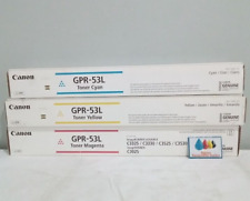 CANON GPR-53L TONER YELLOW MAGENTA CYAN LOT OF 3 picture