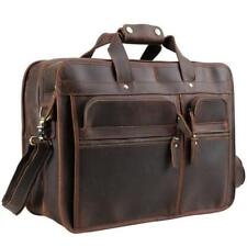 Mens leather messenger bag crazy horse leather briefcase picture